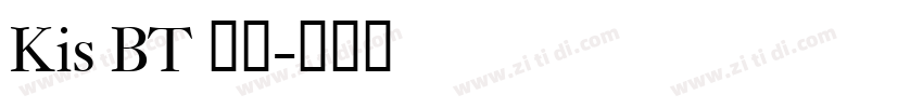 Kis BT 常规字体转换